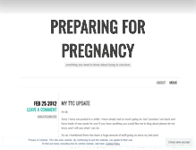 Tablet Screenshot of preparing4pregnancy.wordpress.com