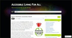 Desktop Screenshot of accessiblelivingforall.wordpress.com