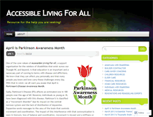 Tablet Screenshot of accessiblelivingforall.wordpress.com