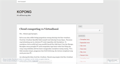 Desktop Screenshot of kopongers.wordpress.com