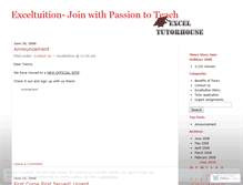 Tablet Screenshot of exceltuition.wordpress.com