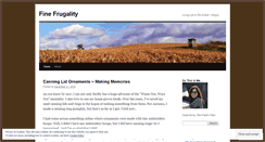 Desktop Screenshot of finefrugality.wordpress.com