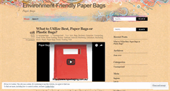 Desktop Screenshot of ourpaperbags.wordpress.com