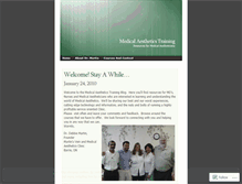 Tablet Screenshot of medicalaestheticstraining.wordpress.com