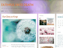 Tablet Screenshot of faithfuluntodeath.wordpress.com