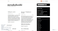 Desktop Screenshot of mrsakahoshi.wordpress.com