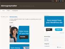 Tablet Screenshot of dannygraymatter.wordpress.com