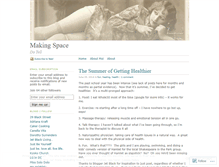 Tablet Screenshot of makingspacethejourneyout.wordpress.com