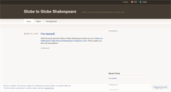 Desktop Screenshot of globe2globeshakespeare.wordpress.com