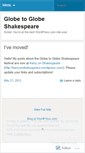Mobile Screenshot of globe2globeshakespeare.wordpress.com