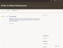 Tablet Screenshot of globe2globeshakespeare.wordpress.com