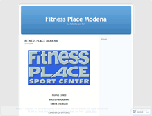Tablet Screenshot of fitnessplacemodena.wordpress.com