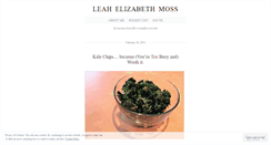 Desktop Screenshot of leahemoss.wordpress.com
