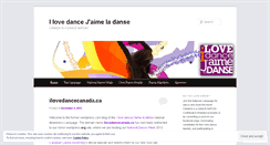 Desktop Screenshot of ilovedancecanada.wordpress.com