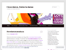 Tablet Screenshot of ilovedancecanada.wordpress.com