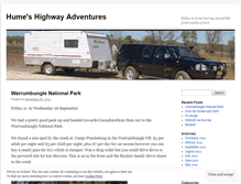Tablet Screenshot of humeshighwayadventures.wordpress.com