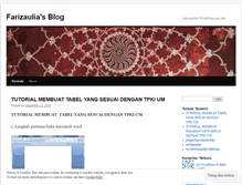 Tablet Screenshot of farizaulia.wordpress.com