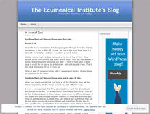 Tablet Screenshot of ecumenicalinstitute.wordpress.com