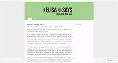 Desktop Screenshot of kelisasays.wordpress.com