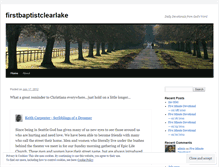 Tablet Screenshot of firstbaptistclearlake.wordpress.com