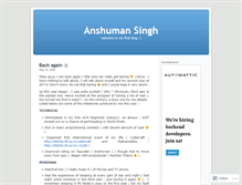 Tablet Screenshot of anshumansingh26.wordpress.com