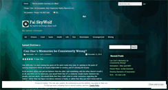 Desktop Screenshot of falskywolf.wordpress.com