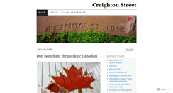 Desktop Screenshot of creightonstreet.wordpress.com