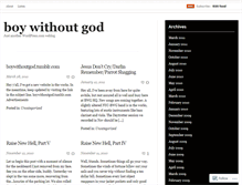 Tablet Screenshot of boywithoutgod.wordpress.com