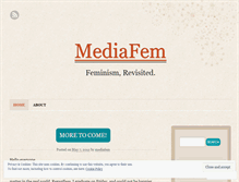 Tablet Screenshot of mediafem.wordpress.com