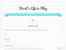 Tablet Screenshot of kirstslifeinblog.wordpress.com