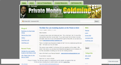 Desktop Screenshot of privatemoneygoldmine.wordpress.com