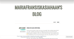Desktop Screenshot of mariafransiskasiahaan.wordpress.com