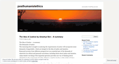 Desktop Screenshot of posthumanistethics.wordpress.com