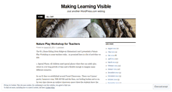 Desktop Screenshot of makinglearningvisible.wordpress.com