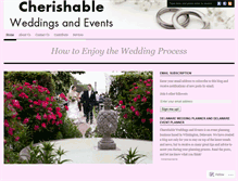 Tablet Screenshot of cherishableevents.wordpress.com