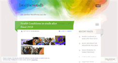 Desktop Screenshot of healthinsindh.wordpress.com