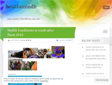 Tablet Screenshot of healthinsindh.wordpress.com