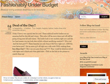 Tablet Screenshot of fashionablyunderbudget.wordpress.com