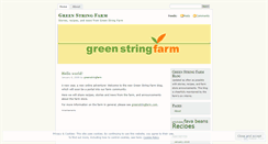 Desktop Screenshot of greenstringfarm.wordpress.com