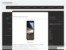 Tablet Screenshot of lovethegadget.wordpress.com