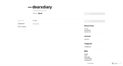 Desktop Screenshot of dearxdiary.wordpress.com