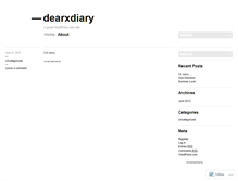 Tablet Screenshot of dearxdiary.wordpress.com