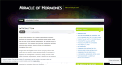 Desktop Screenshot of miracleofhormones.wordpress.com