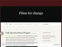 Tablet Screenshot of filmsforchange.wordpress.com