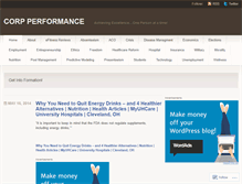 Tablet Screenshot of corpperformance.wordpress.com