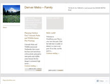 Tablet Screenshot of denvermetrofamilyfun.wordpress.com