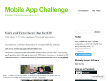 Tablet Screenshot of mobileappchallenge.wordpress.com