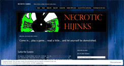 Desktop Screenshot of necrotichijinks.wordpress.com