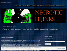 Tablet Screenshot of necrotichijinks.wordpress.com