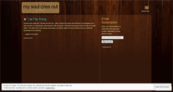 Desktop Screenshot of mysoulcrysout.wordpress.com